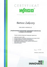 Certyfikat WAGO - automatyka budynkowa